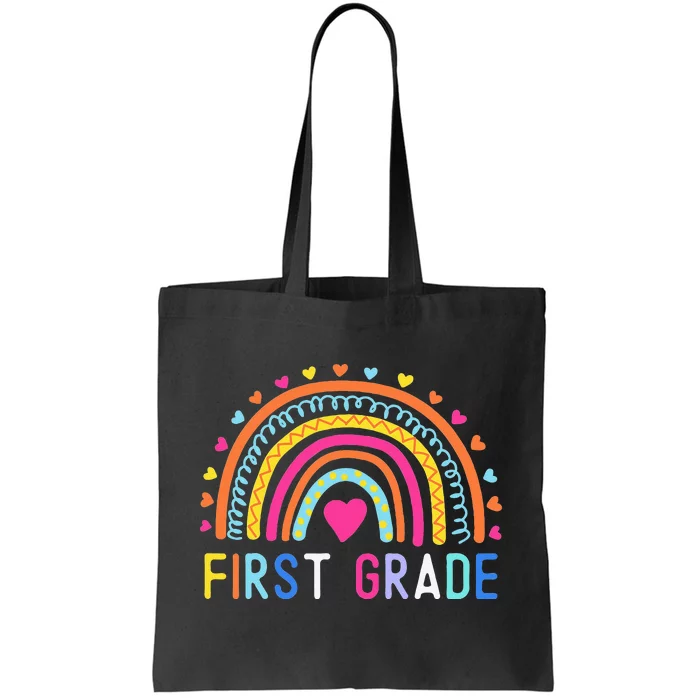 First Grade Rainbow Teacher Team 1st Grade Squad Tote Bag