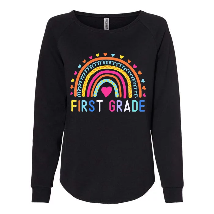 First Grade Rainbow Teacher Team 1st Grade Squad Womens California Wash Sweatshirt