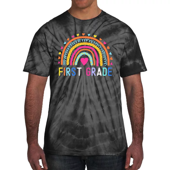 First Grade Rainbow Teacher Team 1st Grade Squad Tie-Dye T-Shirt