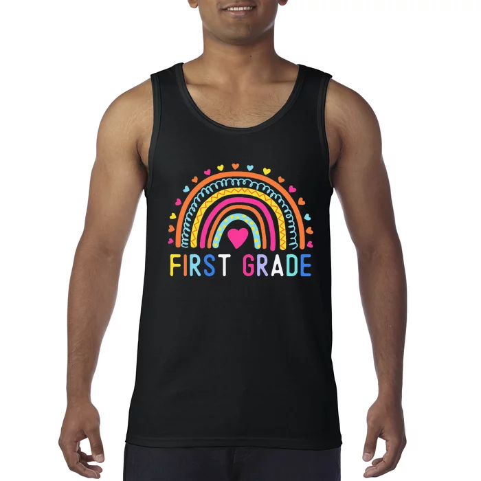 First Grade Rainbow Teacher Team 1st Grade Squad Tank Top