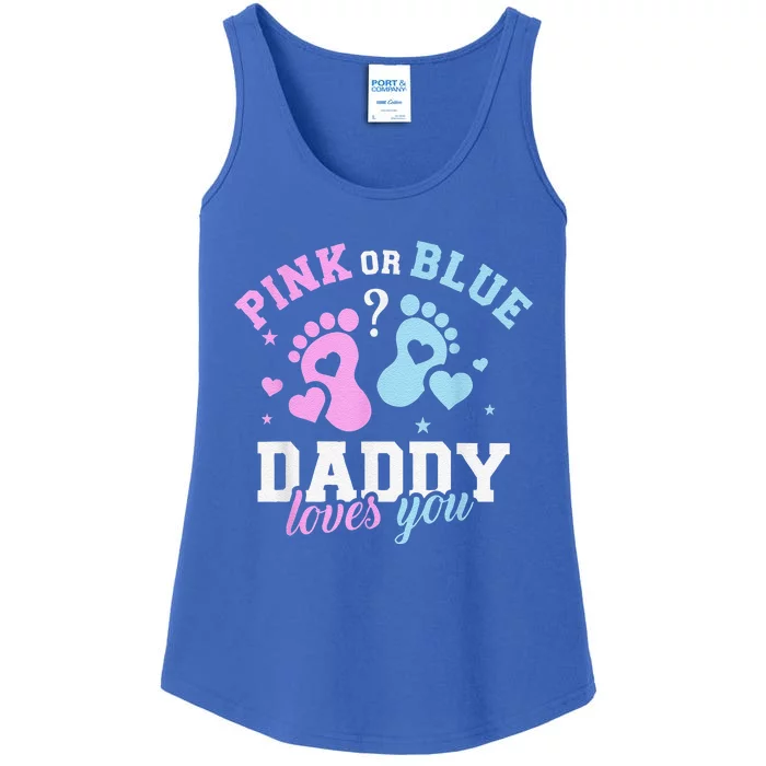 Funny Gender Reveal Daddy Dad Ladies Essential Tank