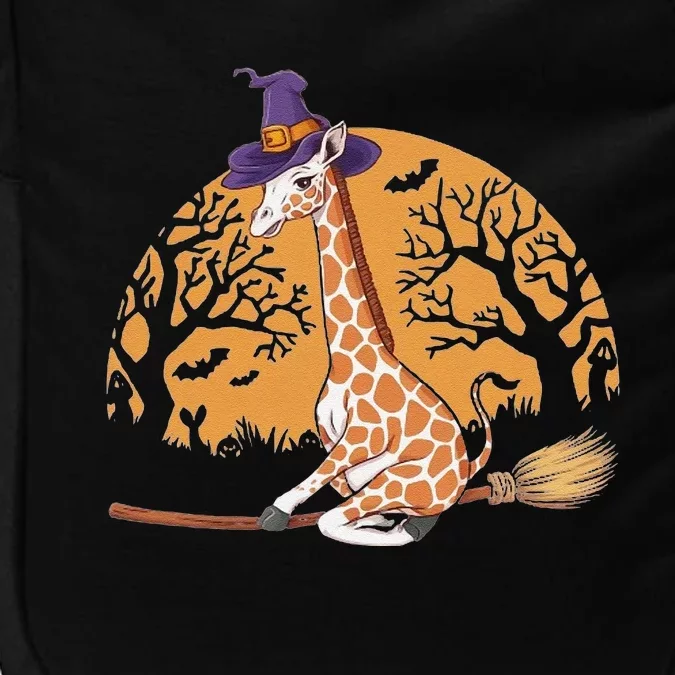 Funny Giraffe Ride Witch Shotgun Giraffe Halloween Impact Tech Backpack