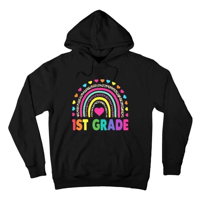 First Grade Rainbow Teacher Team 1st Grade Squad Tall Hoodie