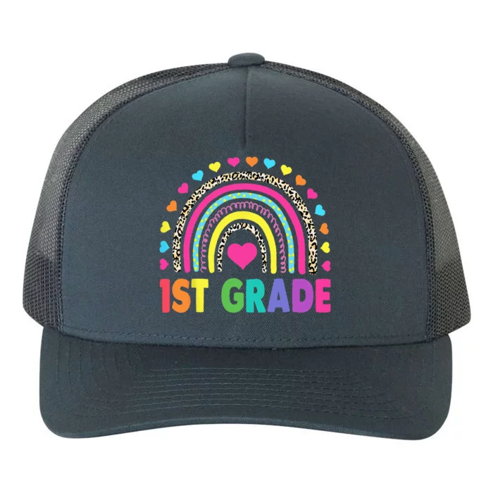 First Grade RainbowTeacher Team 1st Grade Squad Yupoong Adult 5-Panel Trucker Hat