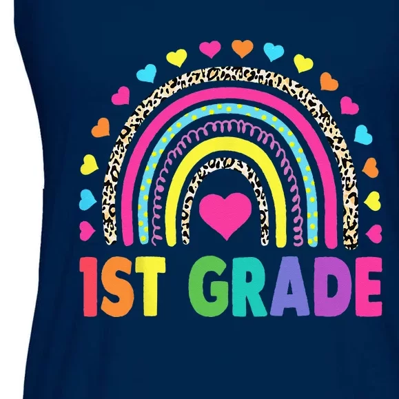 First Grade RainbowTeacher Team 1st Grade Squad Ladies Essential Flowy Tank