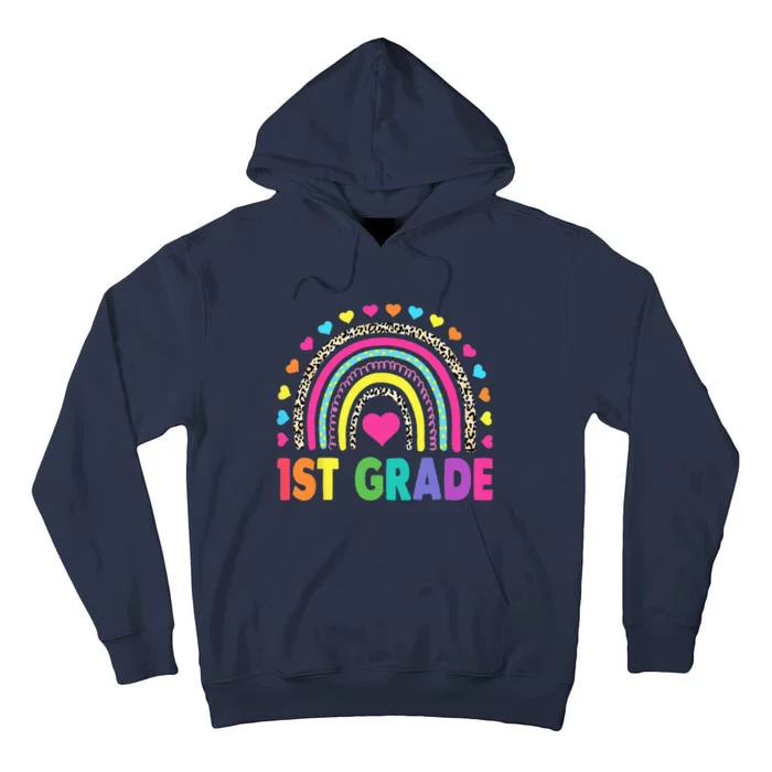 First Grade RainbowTeacher Team 1st Grade Squad Tall Hoodie