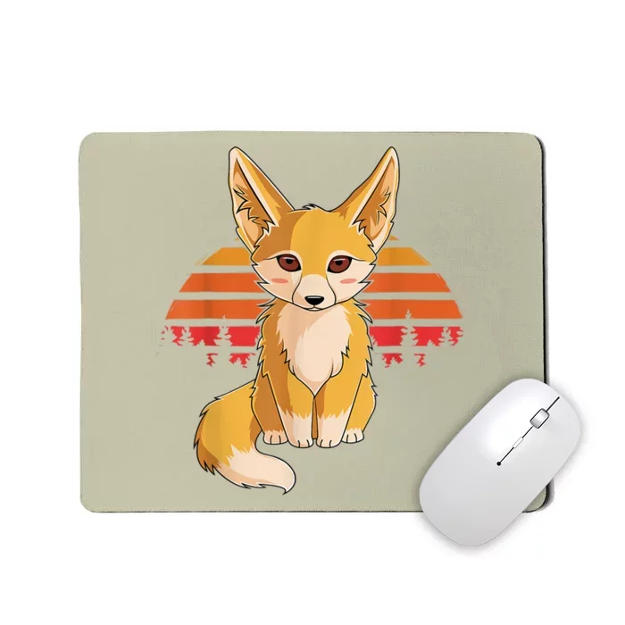 Funny Gift Retro Vintage Fennec Fox Cute Foxes Lover Gift Mousepad