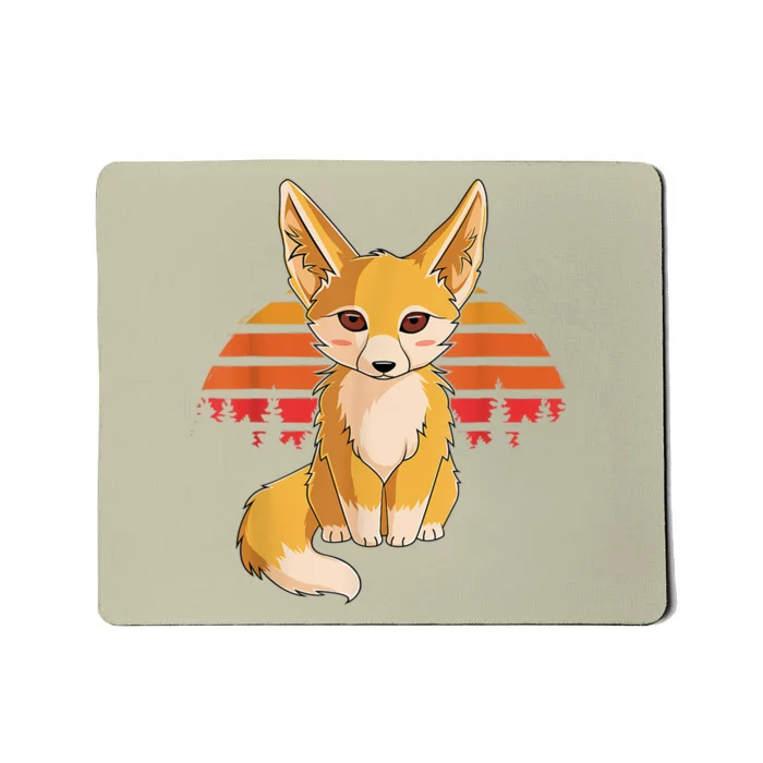 Funny Gift Retro Vintage Fennec Fox Cute Foxes Lover Gift Mousepad