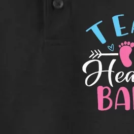 Funny Gender Reveal Team Healthy baby Shower Party Dry Zone Grid Performance Polo