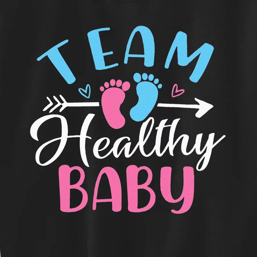 Funny Gender Reveal Team Healthy baby Shower Party Kids Sweatshirt