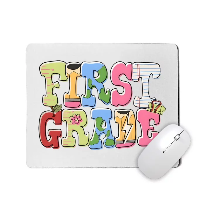 First Grade Retro Back To School Mousepad