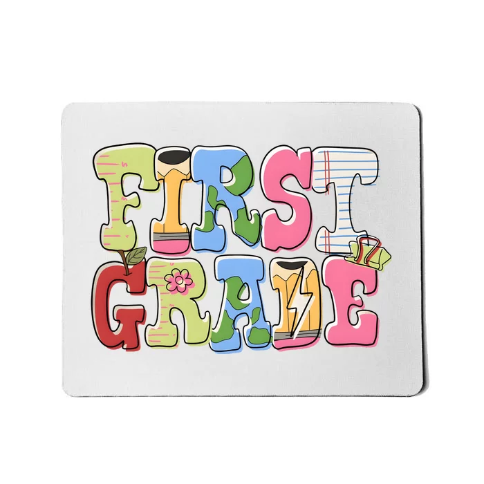 First Grade Retro Back To School Mousepad