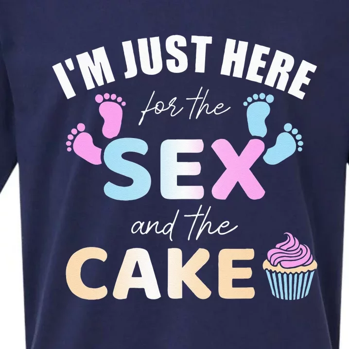 Funny gender reveal I'm here just for the sex and the cake Sueded Cloud Jersey T-Shirt