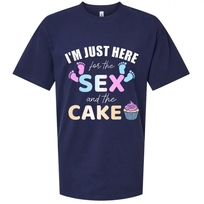 Funny gender reveal I'm here just for the sex and the cake Sueded Cloud Jersey T-Shirt