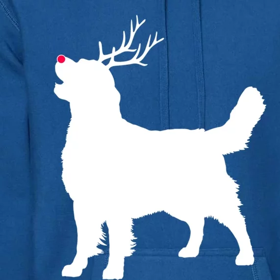 Funny Golden Retriever Dog Christmas Reindeer Antlers Xmas Gift Premium Hoodie