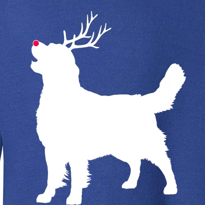 Funny Golden Retriever Dog Christmas Reindeer Antlers Xmas Gift Toddler Sweatshirt