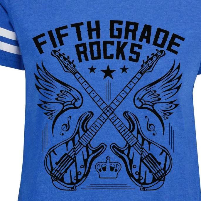 Fifth Grade Rocks Enza Ladies Jersey Football T-Shirt