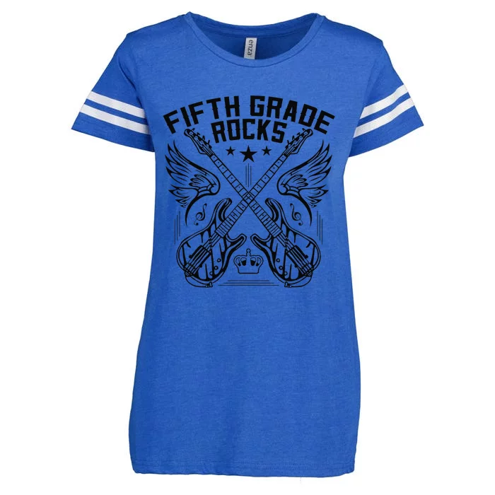 Fifth Grade Rocks Enza Ladies Jersey Football T-Shirt