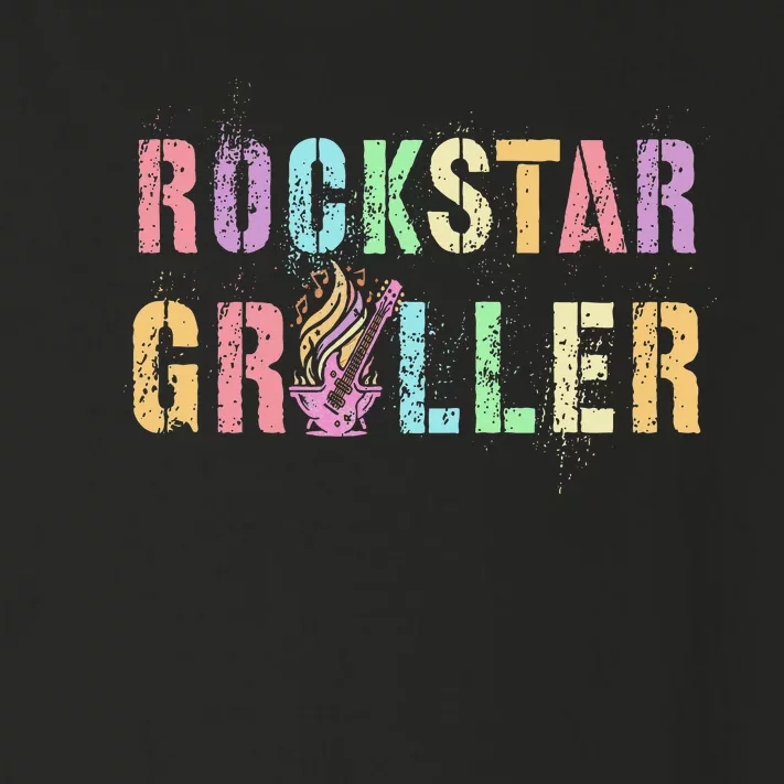 Funny Grilling Rockstar Griller Pit Daddy Patio Meat Squad Toddler Long Sleeve Shirt