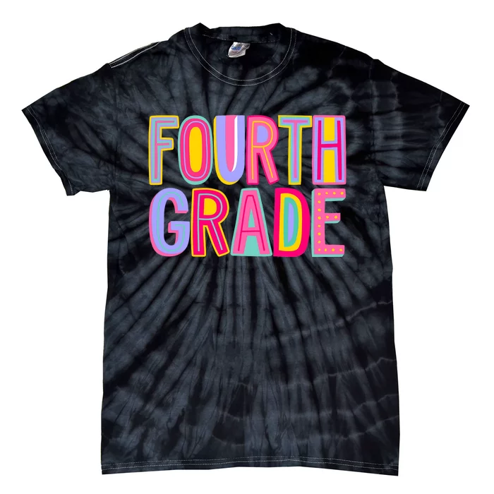 Fourth Grade Rainbow 4th Grade Squad Back To School Tie-Dye T-Shirt