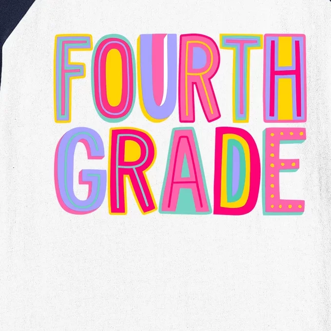 Fourth Grade Rainbow 4th Grade Squad Back To School Baseball Sleeve Shirt