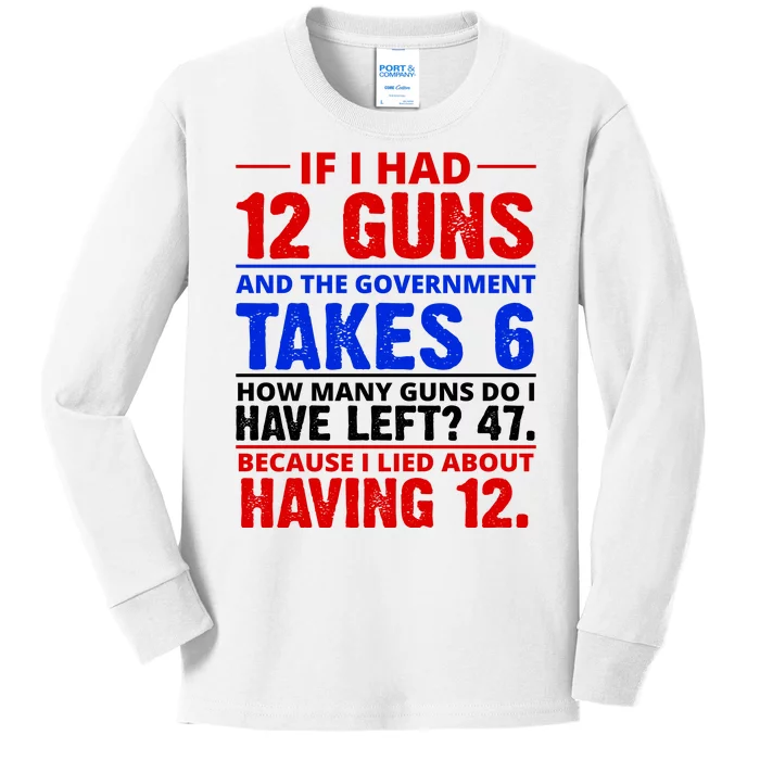 Funny Gun Rights Joke Kids Long Sleeve Shirt