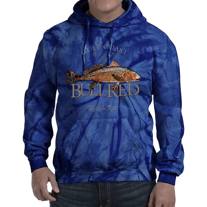 Fishing Gulf Red Drum Redfish Bull Red Tie Dye Hoodie