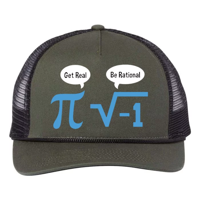 Funny Get Real Be Rational Shirt Pi Math Teacher Geek Retro Rope Trucker Hat Cap