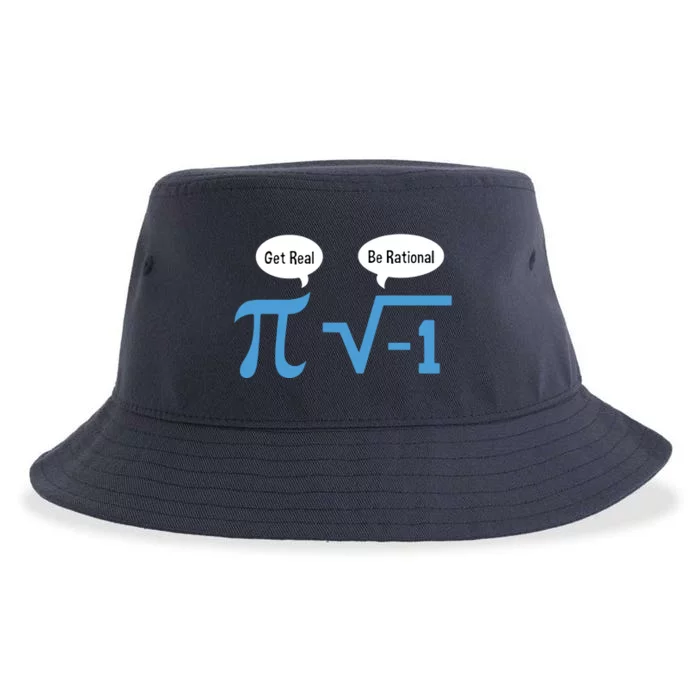 Funny Get Real Be Rational Shirt Pi Math Teacher Geek Sustainable Bucket Hat