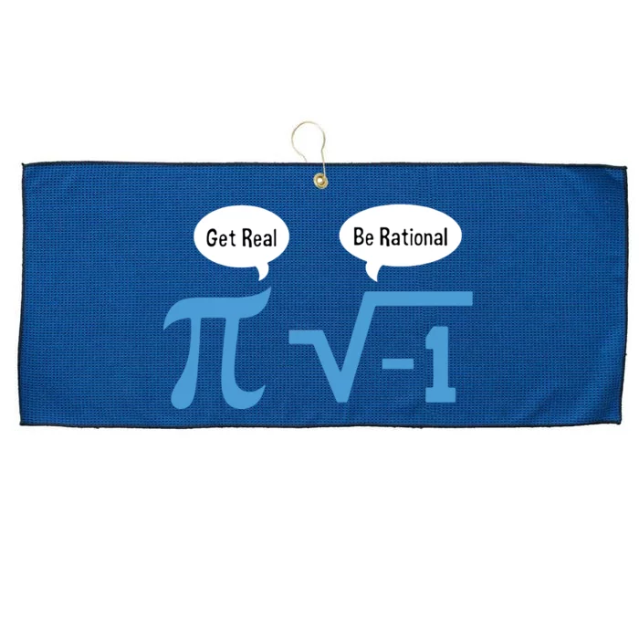 Funny Get Real Be Rational Shirt Pi Math Teacher Geek Large Microfiber Waffle Golf Towel