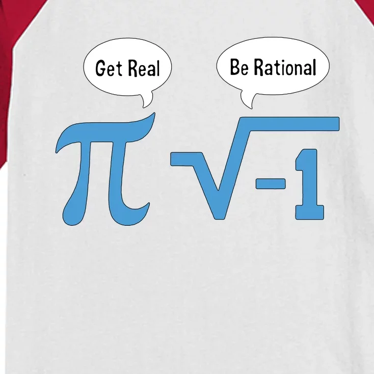 Funny Get Real Be Rational Shirt Pi Math Teacher Geek Kids Colorblock Raglan Jersey