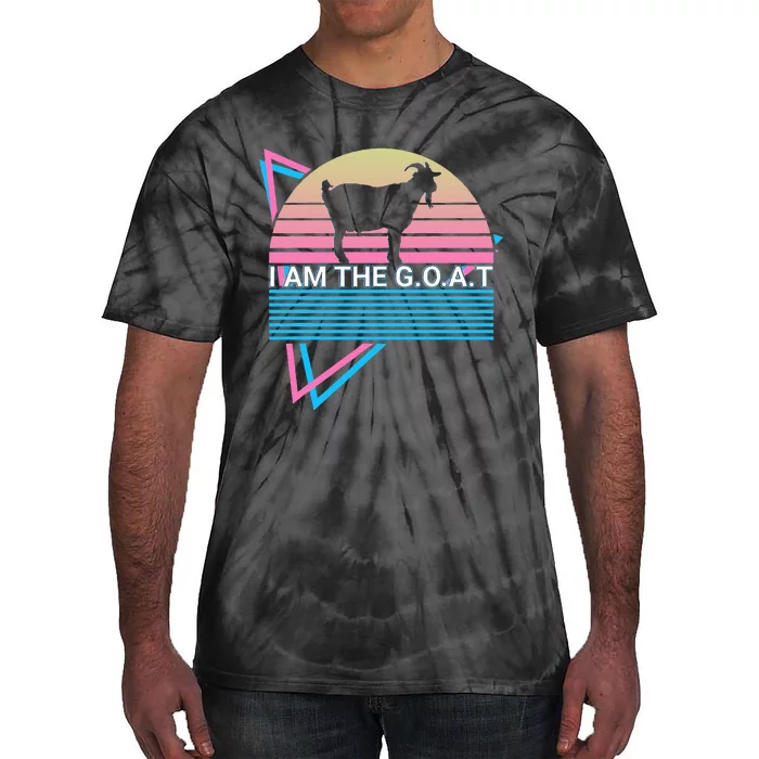 Funny Goat Retro Greatest Of All Time I Am The G.O.A.T Tie-Dye T-Shirt