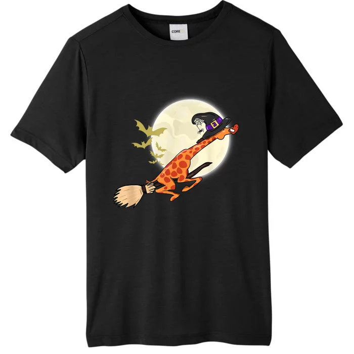 Funny Giraffe Ride Witch Shotgun Giraffe Halloween ChromaSoft Performance T-Shirt