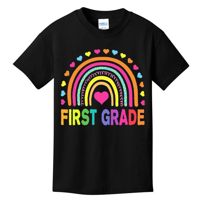 First Grade Rainbow Teacher Team 1st Grade Squad Kids T-Shirt