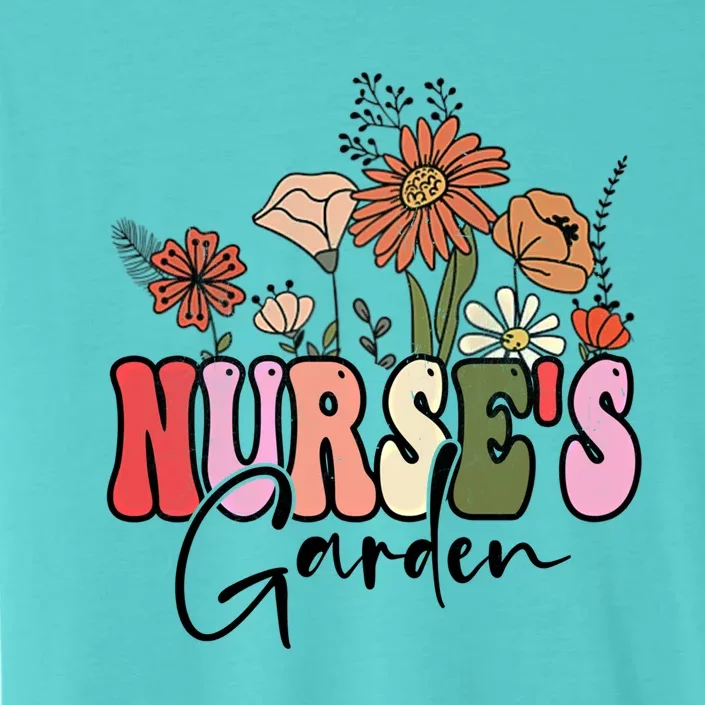 Flowers Groovy Retro Nurses Garden Meaningful Gift ChromaSoft Performance T-Shirt