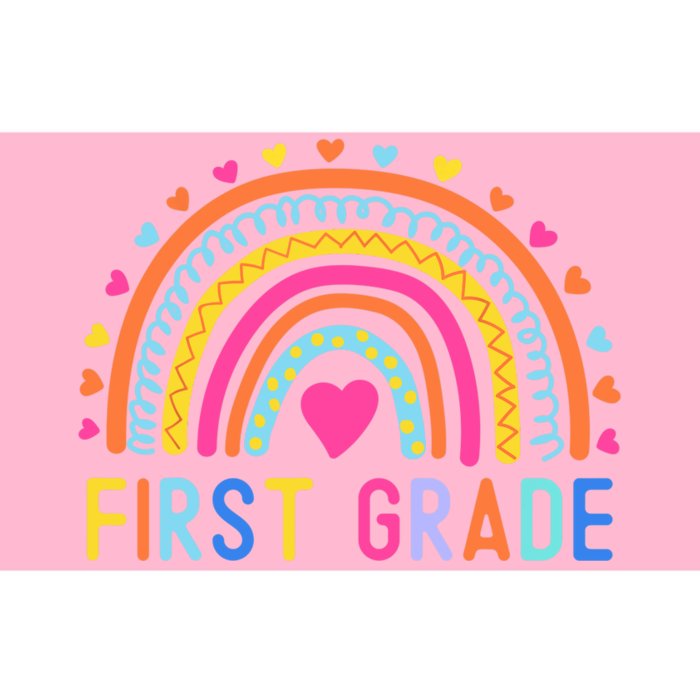 First Grade Rainbow Girl Boy Teacher Team 1st Grade Squad Bumper Sticker