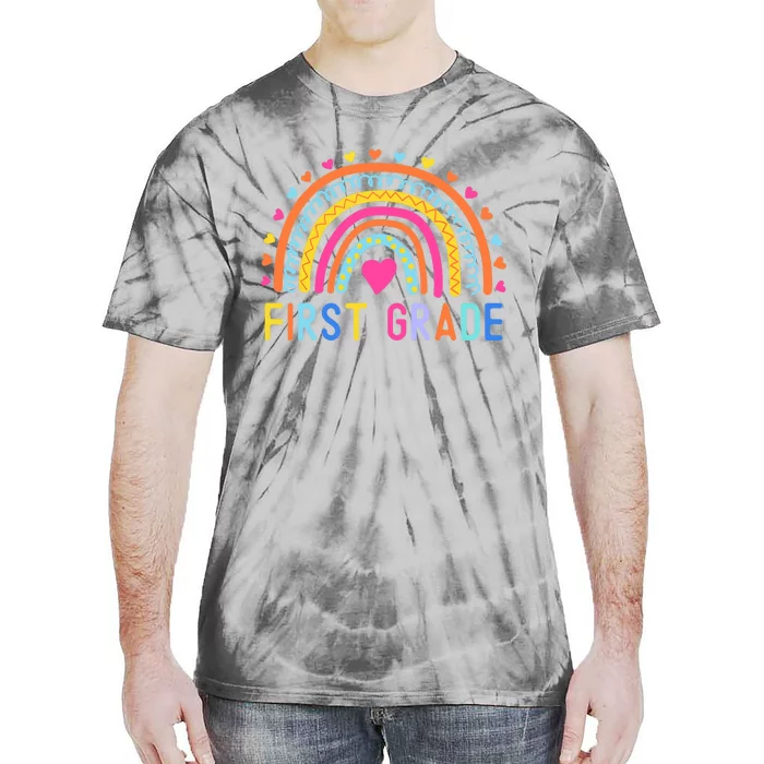 First Grade Rainbow Girl Boy Teacher Team 1st Grade Squad Tie-Dye T-Shirt