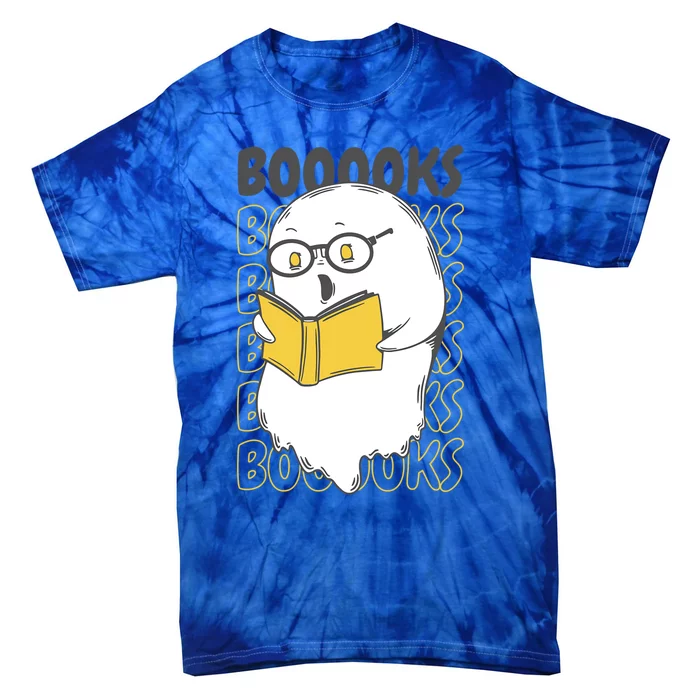 Funny Ghost Reading Books Gift Tie-Dye T-Shirt