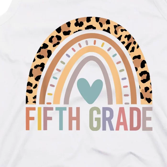 Fifth Grade Rainbow Girl Boy Teacher Team 5th Grade Squad Tank Top