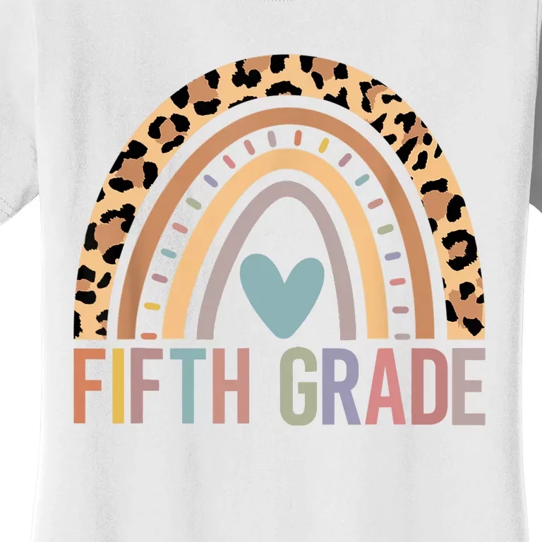 Fifth Grade Rainbow Girl Boy Teacher Team 5th Grade Squad Women's T-Shirt