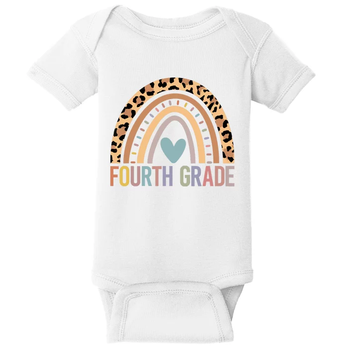 Fourth Grade Rainbow Girl Boy Teacher Team 4th Grade Squad Baby Bodysuit