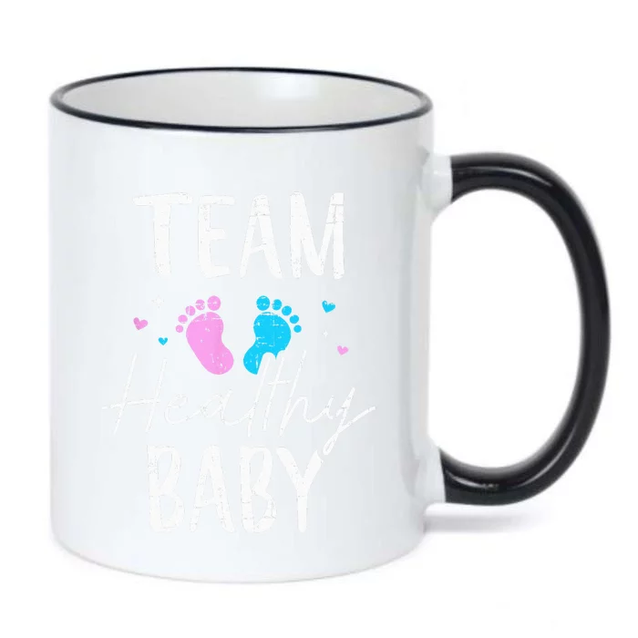 Funny Gender Reveal Team Healthy Baby Party Supplies Black Color Changing Mug