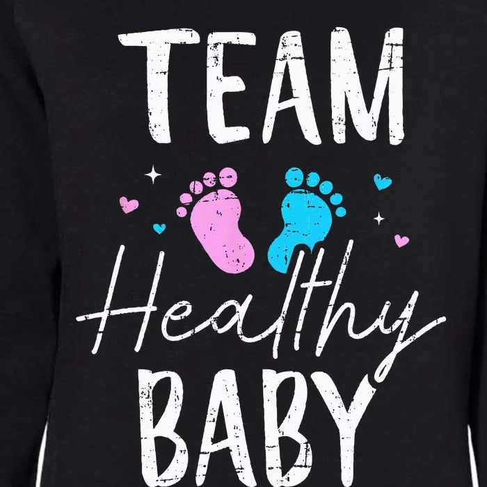 Funny Gender Reveal Team Healthy Baby Party Supplies Womens California Wash Sweatshirt