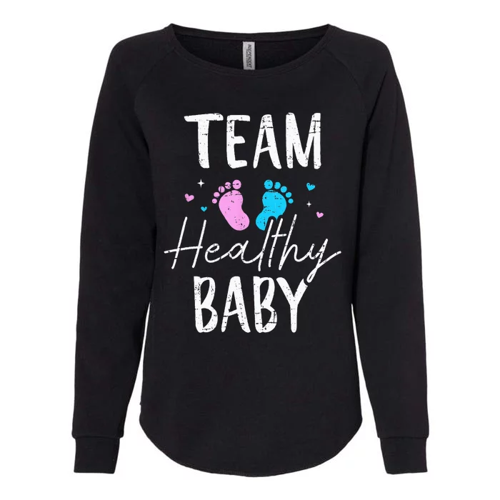 Funny Gender Reveal Team Healthy Baby Party Supplies Womens California Wash Sweatshirt