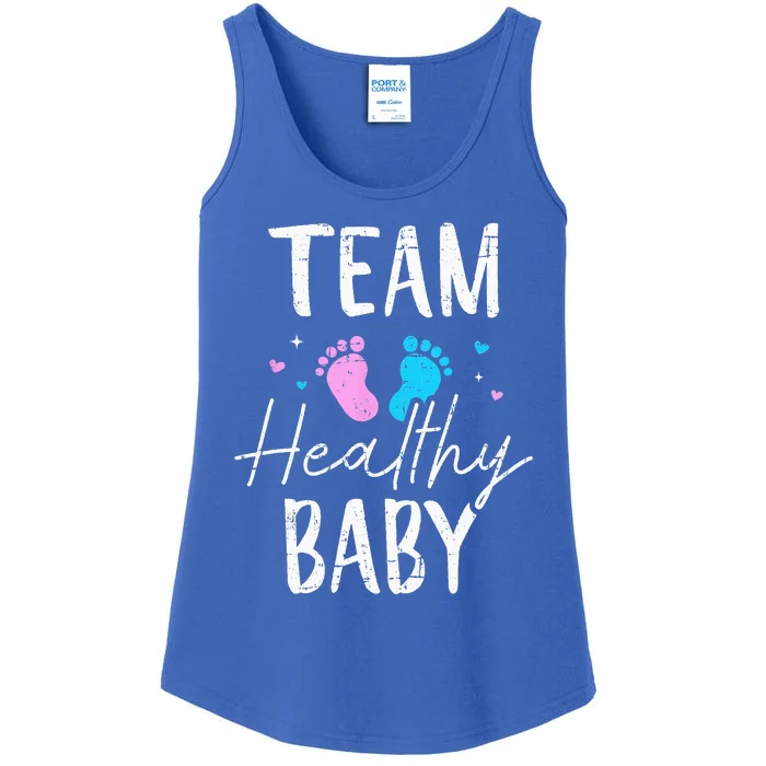 Funny Gender Reveal Team Healthy Baby Party Supplies Ladies Essential Tank