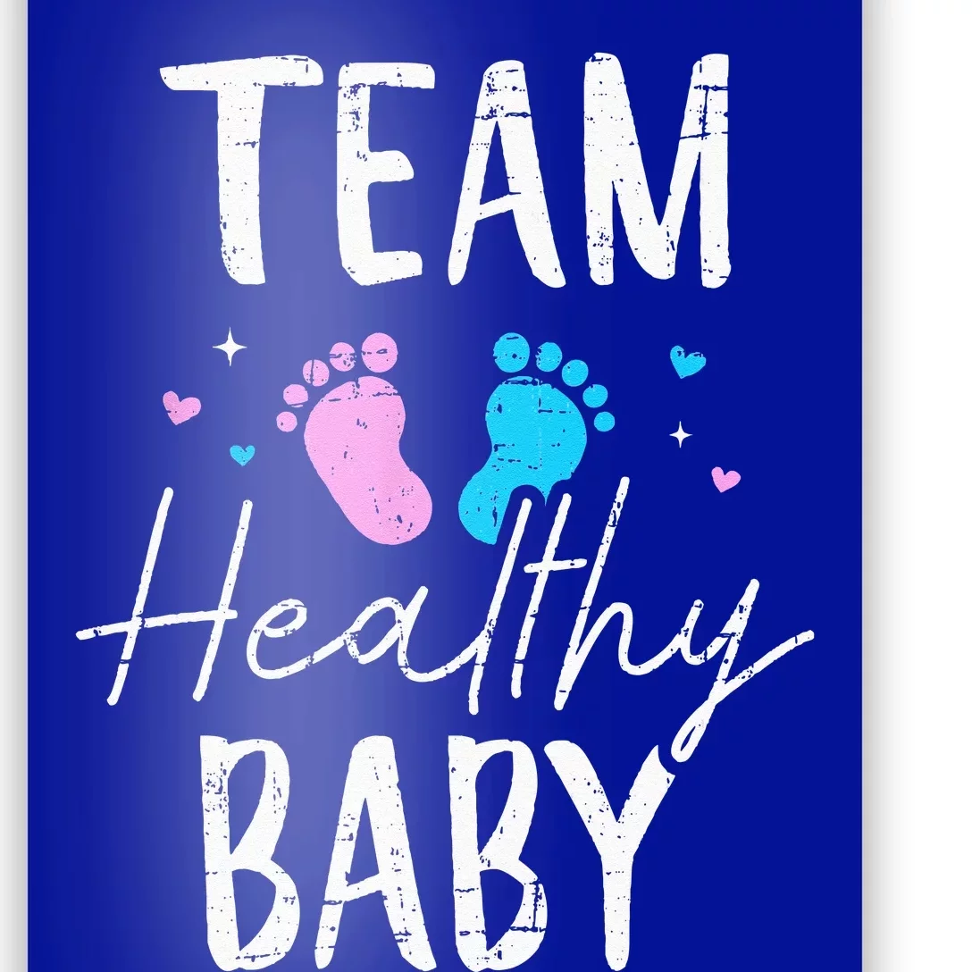 Funny Gender Reveal Team Healthy Baby Party Supplies Poster