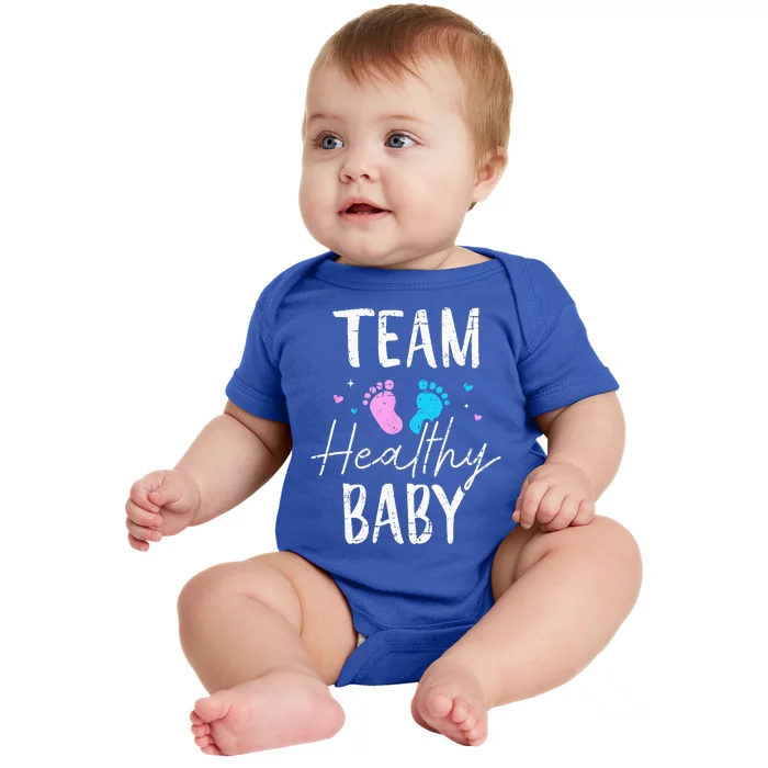 Funny Gender Reveal Team Healthy Baby Party Supplies Baby Bodysuit