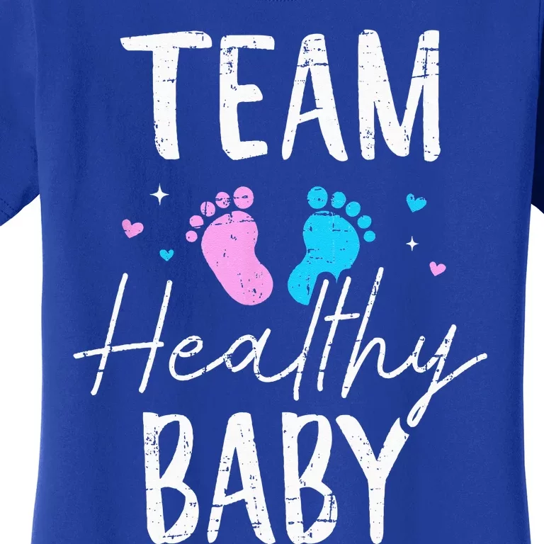 Funny Gender Reveal Team Healthy Baby Party Supplies Women's T-Shirt