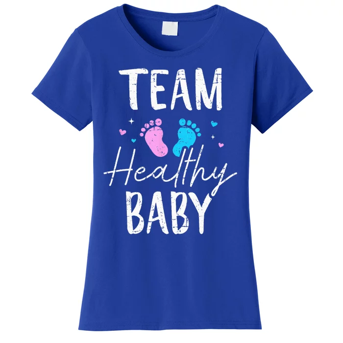 Funny Gender Reveal Team Healthy Baby Party Supplies Women's T-Shirt