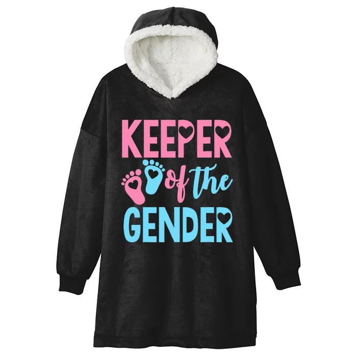 funny Gender Reveal Keeper of the Gender Reveal Hooded Wearable Blanket